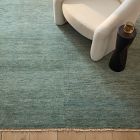 Hand-Knotted Solid Wool Rug