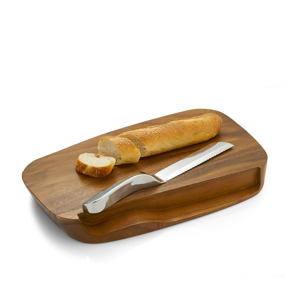 Nambe Blend Bread Board & Knife