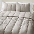 Open Box: European Flax Linen Comforter, Full/Queen - Frost Gray