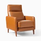 Open Box: Auburn Recliner, Poly, Vegan Leather, Saddle, Cool Walnut