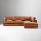 Haven Leather 2-Piece Bumper Chaise Sectional (108")