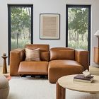 Leo Motion Reclining Leather Small 2-Piece Chaise Sectional (92.5")