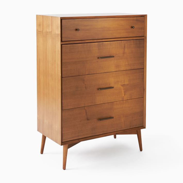 white christmas dresses Lee Mid-Century Modern Wood Dresser 9-Drawer Dresser / White main image 0