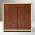 Kyran Wood &amp; Burl Bar Cabinet (31")