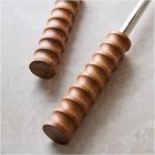 Groove Wood Salad Servers (Set of 2)