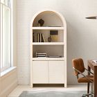 Solstice Painted Raffia Arched Bookcase (34")