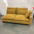 Open Box: Build Your Own - Harmony Extra Deep Sectional, Right-Arm 2 Seater Sofa - Performance Velvet Dijon, Dark Walnut Legs