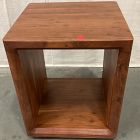 Open Box: Calla Solid Wood Side Table (18") - Cool Walnut