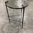 Open Box: Ellery Side Table (16") - Glass, Dark Bronze Base