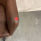 Open Box: Helvetica Leather Swivel Office Chair - Weston Leather Molasses, Dark Bronze Base