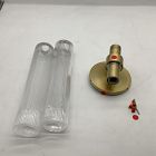 Open Box: Weston Fluted Glass Double Long Indoor/Outdoor Sconce (29") - Antique Brass, Clear Glass Shades