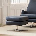 Patchin Leather Swivel Chair Ottoman