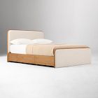 Miles Wood &amp; Upholstered Side Storage Bed