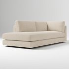 Open Box: Haven Left-Arm Bumper Chaise - Performance Distressed Velvet Sand