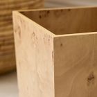 Burled Wood Waste Bin