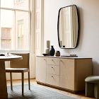 Organic Textured Metal Rectangle Wall Mirror