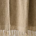 Two-Tone Chunky Linen Throw