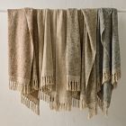 Two-Tone Chunky Linen Throw