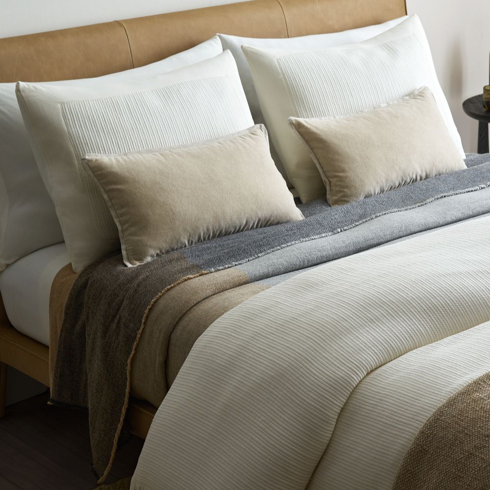 Jersey TENCEL™ Modal Ribbed Border Duvet Cover & Shams