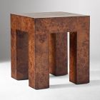 Parsons Burl Side Table (16")