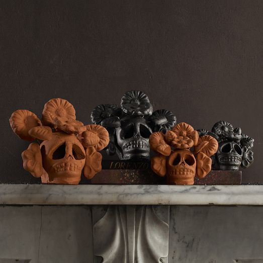 Terracotta Flower Skeleton Object | West Elm