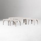 Lucille Coffee Table &amp; Nesting Arch Stools (47")