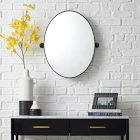Metal Frame Pivot Oval Wall Mirror (26")