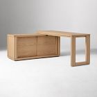 Cutler Oak L-Shaped Storage Desk (68")