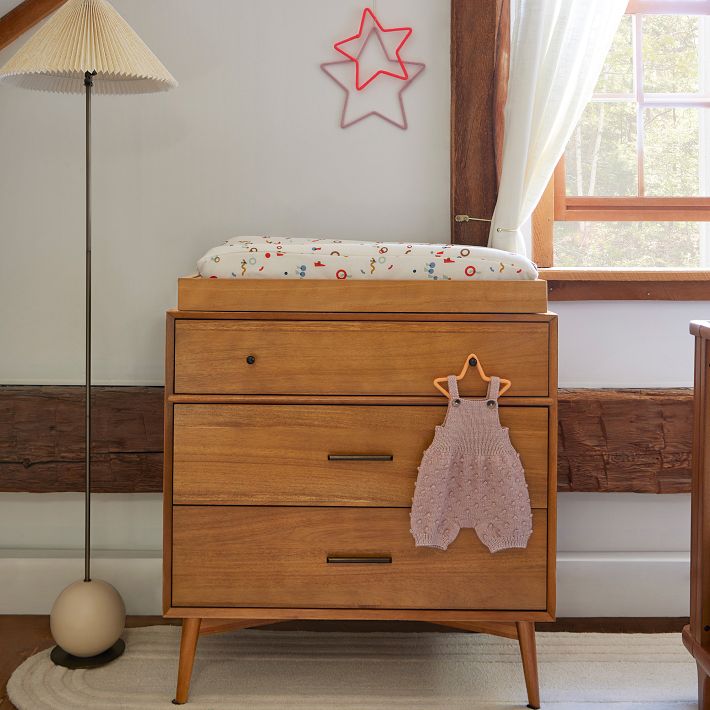 white christmas dresses Delta Children William 3 Drawer Dresser with Changing Top main image 1