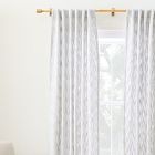 Mid-Century Basketweave Curtain - Ash
