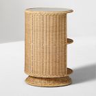 Billie Rattan Storage Side Table