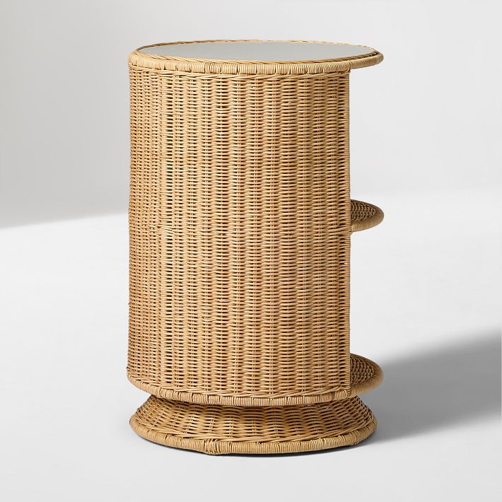 Billie Rattan Side Table - Stylish & Modern Design | West Elm