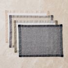 Contrast Border Linen Placemats