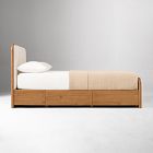 Miles Wood &amp; Upholstered Side Storage Bed