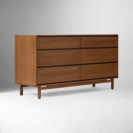 Parquet 60" 6-Drawer Dresser, Cool Walnut, West Elm