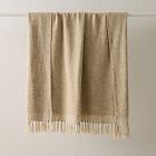 Two-Tone Chunky Linen Throw