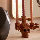Terracotta Skull Candelabra