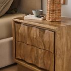 Carved Pattern Solid Wood Nightstand (26&quot;)