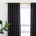 Cotton Velvet Curtain - Slate