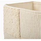 Contrast Textured Square Utility Bin