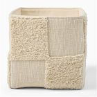 Contrast Textured Square Utility Bin