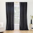 Cotton Velvet Curtain - Slate