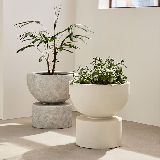 Molly Mod Ficonstone Planters Indoor/Outdoor | West Elm