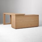 Cutler L-Shaped Desk (68") &amp; Bookcase (36") Set