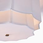 Fluted Linen Flush Mount Pendant (17")