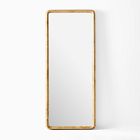 Geo Burled Wood Floor Mirror