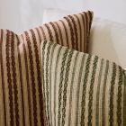 Embroidered Stripe Pillow Cover