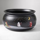 Trick-or-Treaters Ceramic Cauldron Candy Bowl