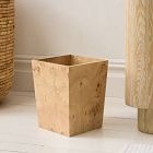 Burled Wood Waste Bin