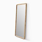 Geo Burled Wood Floor Mirror